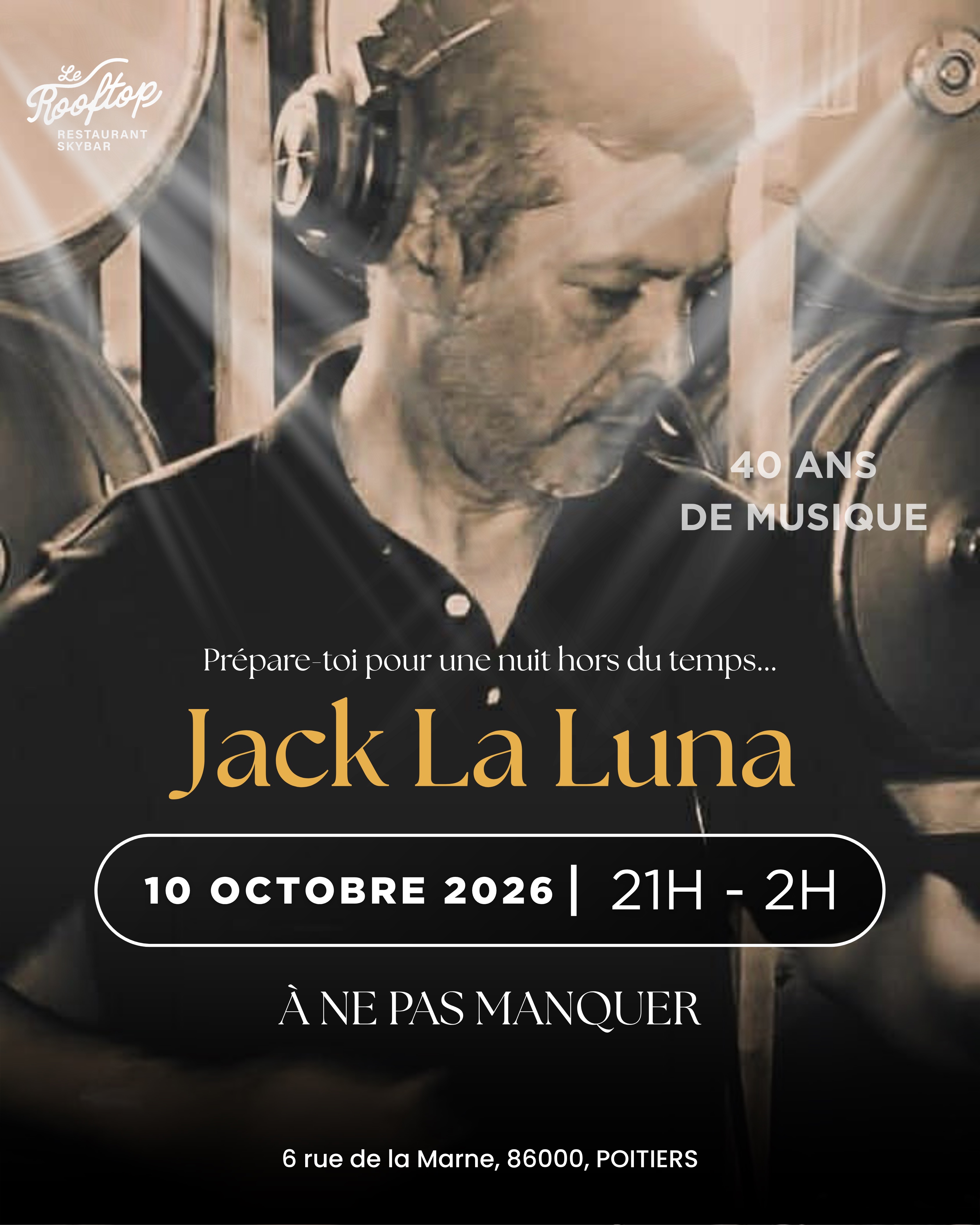 programme en image du restaurant le Rooftop